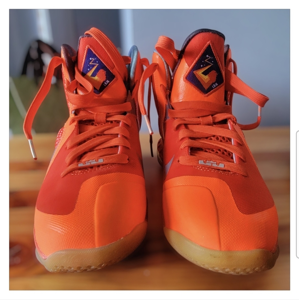 Nike Lebron 9 All Star Galaxy Sneaker Bright Orange High-Tops Basketball 5